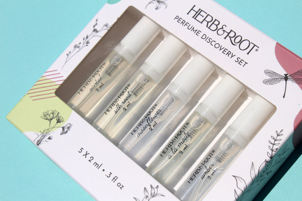 Perfume Spray Discovery Set- Herb & Root Fragrance Sampler – Herb