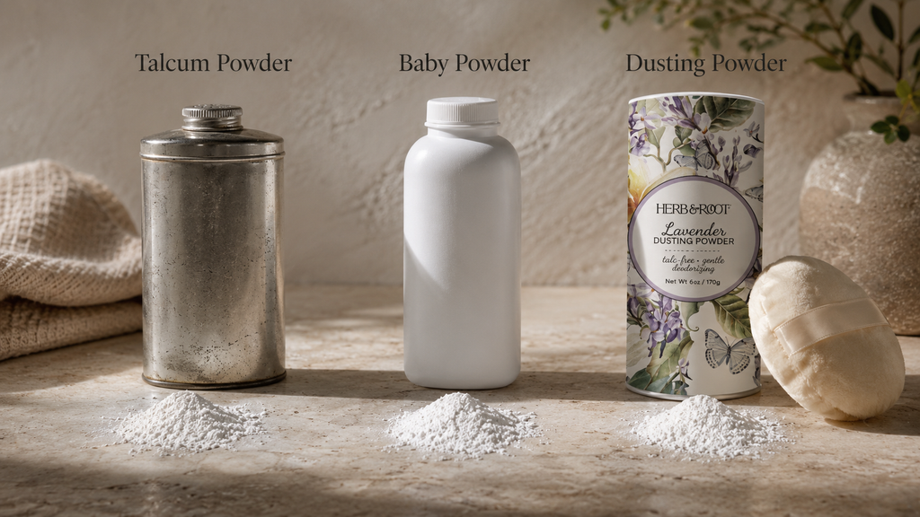 Talcum Powder vs Dusting Powder vs Baby Powder- What’s the Difference?