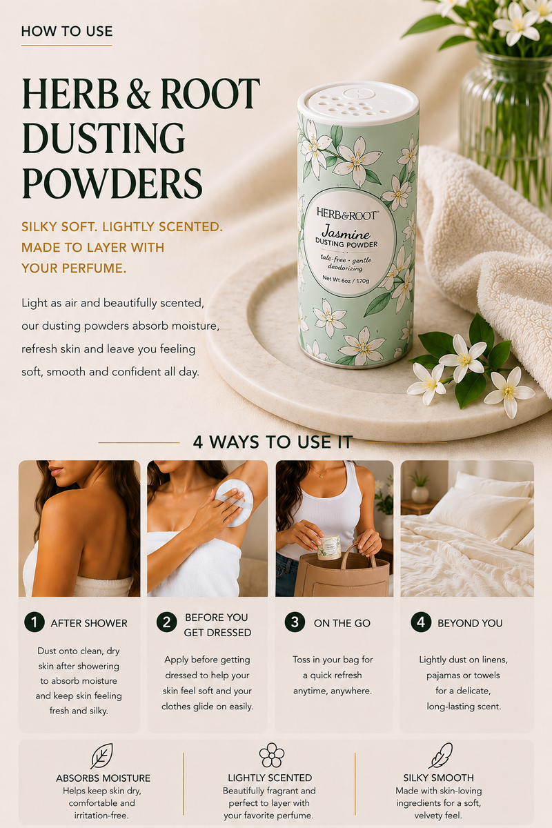 Rose Dusting Powder- Talc Free, soothing, deodorizing, great for